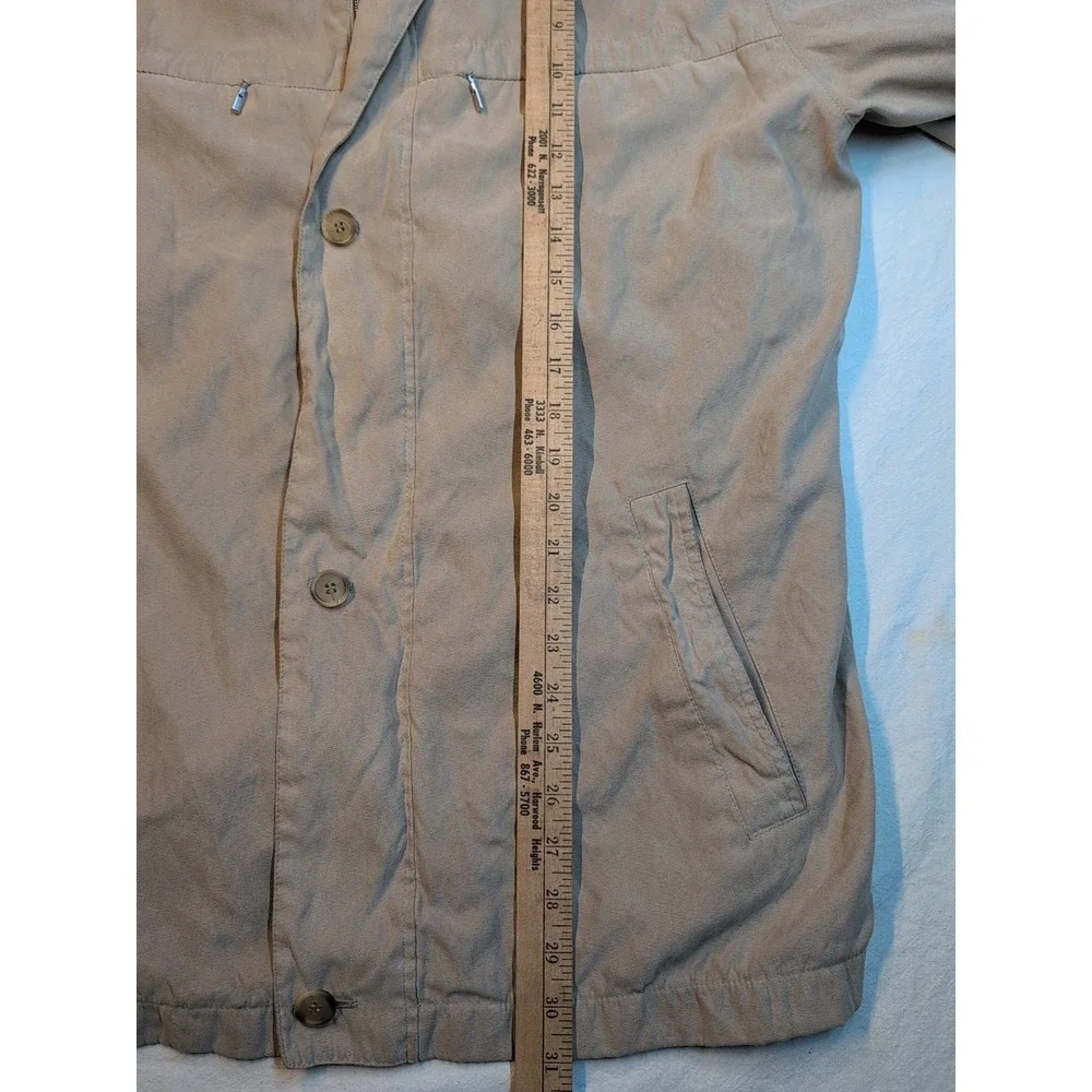 Vintage Bugatti‎ Size 40R Beige Car Coat Jacket Softshell Fabric Outer Shell